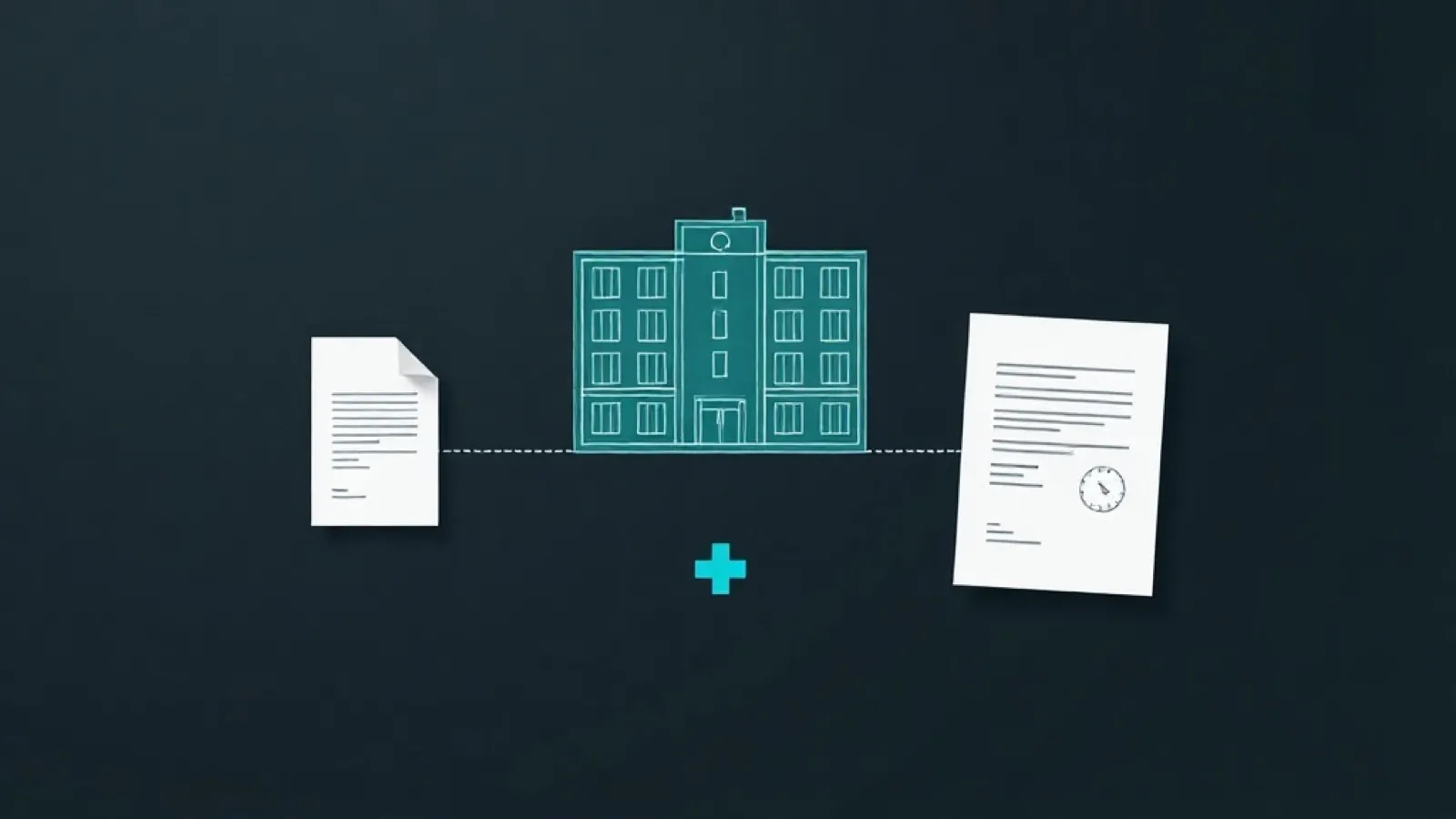 Dos vías regulatorias de salud contrastadas sobre un plano hospitalario