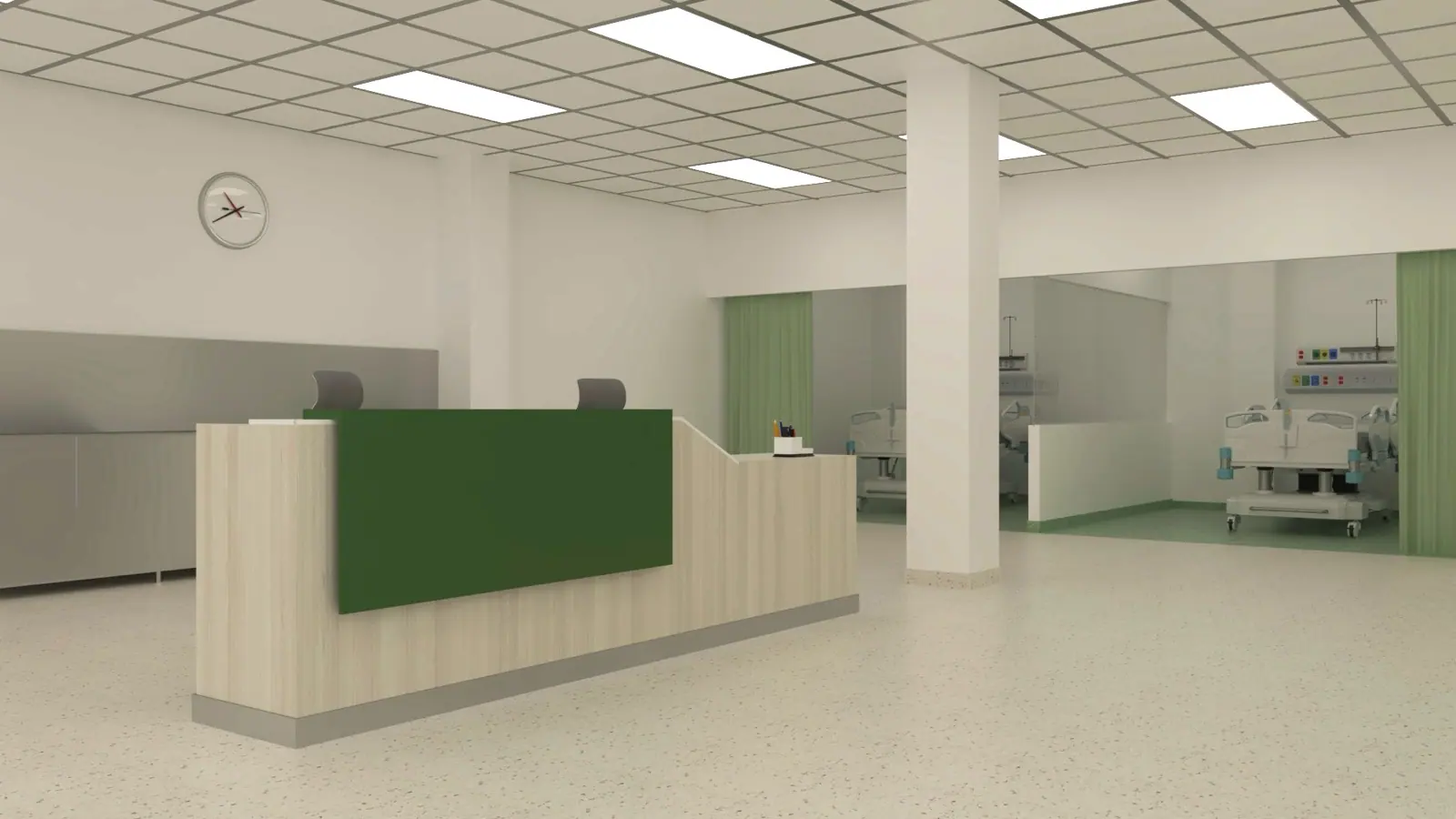 Unidad de terapia intensiva remodelada en operación
